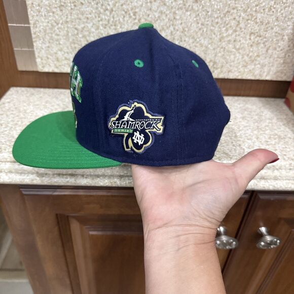 NOTRE DAME University Fighting Irish Adidas Shamrock Series Snapback Hat One Sz - Picture 4 of 6